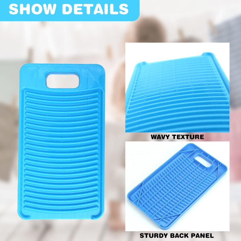MAOYE Plastic Mini Washboard Washing Board for Kids Shirts Clean Laundry Lime (Orange) - Image 3